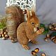 Felt sculpture of a Squirrel. Felted Toy. Anna Petinati- Live toys handmade. Online shopping on My Livemaster.  Фото №2