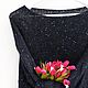 Заказать   "Fancy №11" черн с син пайетками. Ирина(shvilinka.knit). Ярмарка Мастеров. . Джемперы Фото №3
