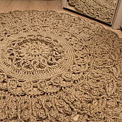 Для дома и интерьера handmade. Livemaster - original item The carpet is jute. volume 130 cm.. Handmade.