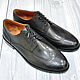 Derby with brogation, made of genuine leather, black color!. Derby. SHOES&BAGS. My Livemaster. Фото №6