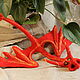 Красный дракон - валяная игрушка. Дракон из войлока. Дракончик, Войлочная игрушка, Санкт-Петербург,  Фото №1