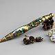 Order Ballpoint pen Skull and Bones with alder cones in graphite resin. KullikovCraft. Livemaster. . Handle Фото №3