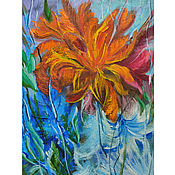 Картины и панно handmade. Livemaster - original item Painting abstract aster flowers 