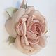 Order FABRIC FLOWERS. Chiffon rose brooch ' Pearl blush'. fioridellavita. Livemaster. . Brooches Фото №3