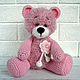 Медведь вязаный Розовый пушистик, Мягкие игрушки, Нижний Тагил,  Фото №1