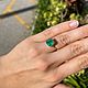 Бразильский натуральный изумруд 3,18ct в кольце из жёлтого золота 14 К. Кольца. МаргаРита (JRemeralds). Ярмарка Мастеров.  Фото №4