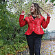 Order felted jacket 'red beautiful'. silk wool. Livemaster. . Suit Jackets Фото №3