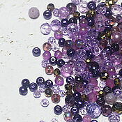 Материалы для творчества handmade. Livemaster - original item Beads mix 22 Purple with gold 10 g. Handmade.