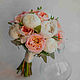 Свадебный букет невесты пионовидных роз и пионов, Свадебные букеты, Москва,  Фото №1