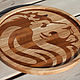 Поднос с интарсией "Лев". Тарелки. CNC-Wood. Ярмарка Мастеров.  Фото №4