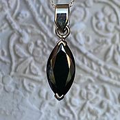 Украшения handmade. Livemaster - original item Large pendant with a black diamond 