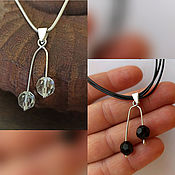 Украшения handmade. Livemaster - original item Silver pendant pendant with Swarovski crystals.. Handmade.