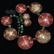 Украшения handmade. Livemaster - original item Set of jewelry brown green (162) designer jewelry. Handmade.