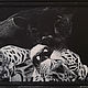 Cats, Panthers, 50h40cm, Two, Lovers, black and white. Pictures. myfoxyart (MyFoxyArt). My Livemaster. Фото №5