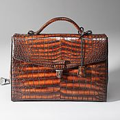 Сумки и аксессуары handmade. Livemaster - original item Men`s briefcase made of genuine crocodile leather.. Handmade.