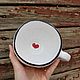 A cup with a black border and a Rapper heart as a gift to order. Mugs and cups. DASHA LEPIT | Ceramic tableware (dashalepit). Online shopping on My Livemaster.  Фото №2