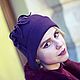 hats: Hat ' Blooming eggplant», Hats1, Moscow,  Фото №1