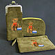 eyeglass case: Bear with drum-suede set with eyeglass case, Eyeglass case, Novosibirsk,  Фото №1