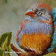 Oil painting birds ' Sweet couple'. Pictures. yuliabogun. Online shopping on My Livemaster.  Фото №2