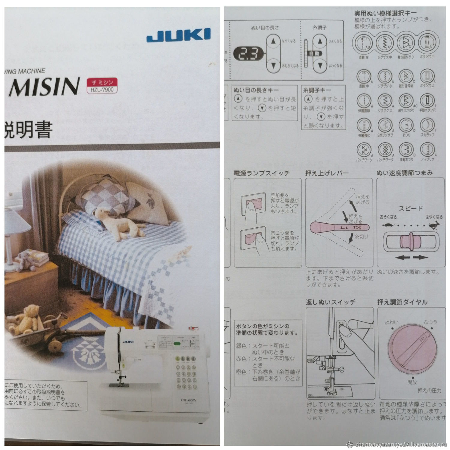 JUKI (Джуки) HZL-7900 Японская Швейная машина – купить на Ярмарке ...