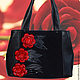Leather bag 'Roses', Classic Bag, Belgorod,  Фото №1