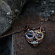Стимпанк кулон "Кот Чешир". (Steampunk). Подвеска. Мария Джиа. Мастерская Bioo-Art.. Интернет-магазин Ярмарка Мастеров.  Фото №2