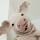 Art doll Pig. Soft toy.Wool and silk. Stuffed Toys. benandlu. My Livemaster. Фото №5