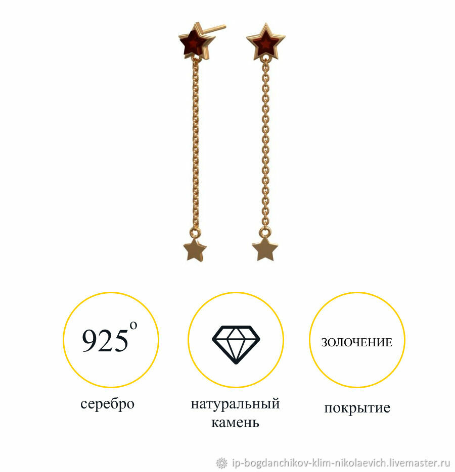 Серьги из серебра 925 пробы, Серьги-пусеты, Санкт-Петербург,  Фото №1
