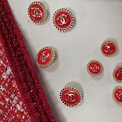 Материалы для творчества handmade. Livemaster - original item Accessories: Buttons red metal. Handmade.