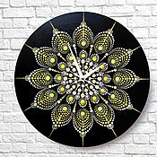 Для дома и интерьера handmade. Livemaster - original item Clock dot Mandala diameter 27, 30, 40 cm. to order. Handmade.