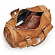 Equipamiento de bolsa de viaje 'baltimore' (marrón campo). Travel bag. Russian leather Guild. Интернет-магазин Ярмарка Мастеров.  Фото №2