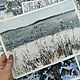 Watercolor painting The First snow for the office. Lake, snow and grass. Pictures. Pictures for the soul (RozaSavinova). My Livemaster. Фото №4