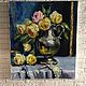 Картина маслом Букет из желтых роз. Картины. FLOWER_ART. Интернет-магазин Ярмарка Мастеров.  Фото №2