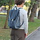 Backpack from jeans with skin city. Backpacks. Katorina Rukodelnica HandMadeButik. Online shopping on My Livemaster.  Фото №2