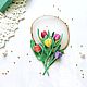 Серьги Тюльпан, Серьги цветочные, Tulip earrings. Схемы вязания. Magic_Crochet. Ярмарка Мастеров.  Фото №4