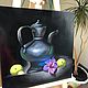 Oil painting. Still life. The jug of desires. 50*50 cm. Pictures. White swan. My Livemaster. Фото №5