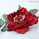 Brooch leather ROSE. Decoration leather. Brooches. lanssveta. My Livemaster. Фото №4