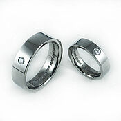 Украшения handmade. Livemaster - original item Titanium rings with Moissanites. Engagement rings. Handmade.