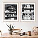 Paris cafe Laduree three black and white photo paintings in the dining room Triptych, Fine art photographs, Moscow,  Фото №1