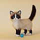 Cat breed snowshoe' name 'Kaori'. Stuffed Toys. Anna Petinati- Live toys handmade. Online shopping on My Livemaster.  Фото №2