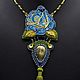 Pendant blue rose flower with labradorite, Pendant, Moscow,  Фото №1