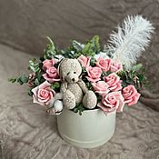 BOUQUETS: Bouquet of peonies from a bar of soap