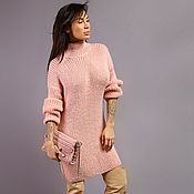 Одежда handmade. Livemaster - original item Pink Angora Sweater Dress. Handmade.