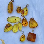 Украшения handmade. Livemaster - original item Collectible amber with inclusions spider, fly, larva, wing, ant. Handmade.