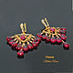 Order Earrings CHANDLER LIPES red spinel Manual Author's work. NINASilverBox (SilverBox). Livemaster. . Earrings Фото №3