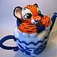 Box crocheted tiger Cub in a teapot. Box. schkatulochka. Online shopping on My Livemaster.  Фото №2