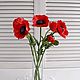 Восточный мак из холодного фарфора. Элементы интерьера. Николаева Ирина. Created flowers.. Ярмарка Мастеров.  Фото №6