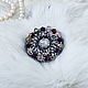 Brooch 'Vintage', embroidered with crystals and beads. Brooches. IRNI. Online shopping on My Livemaster.  Фото №2