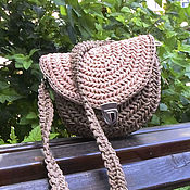 Сумки и аксессуары handmade. Livemaster - original item Crossbody bag: Knitted bag made of polyester cord. Handmade.