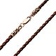 Brown Gold silk lace2,5 mm thickness, Necklace, Belgorod,  Фото №1